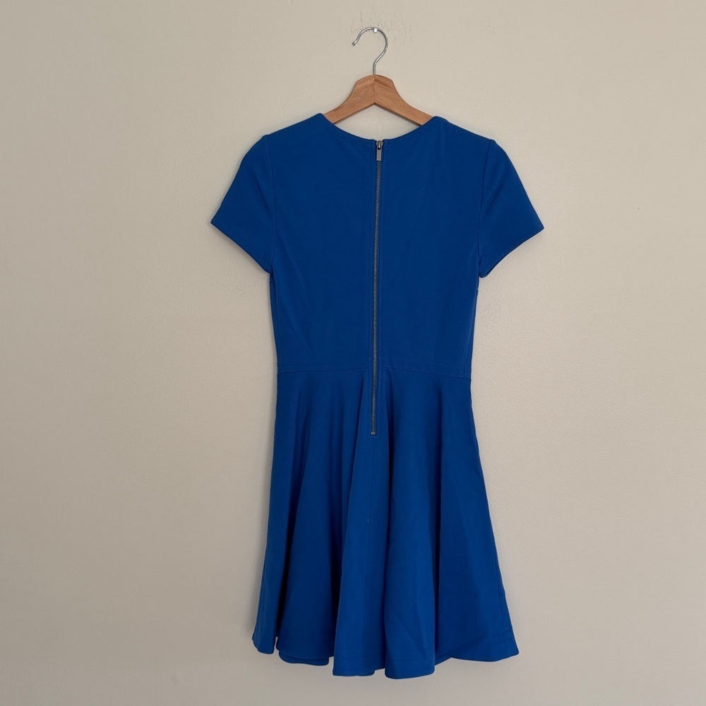 Diane Von Furstenberg Ivana Ponte Knit Stretch Fit & Flare Blue Dress - Picture 7 of 9